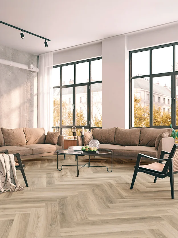 enia_strix_oakgrey_32450-300_laminaatxxl_sfeer Enia Strix Walvisgraat (Oak Grey) — Oak Grey - Afbeelding 2
