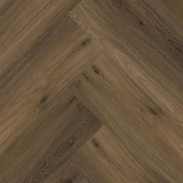 Floorlife Yup Visgraat Silent Rigid Click — Warm Brown - Afbeelding 1